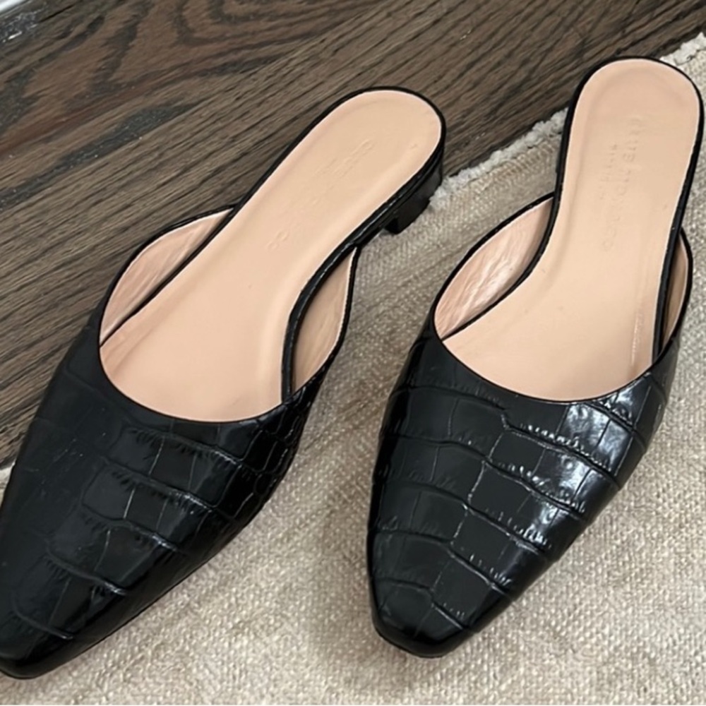 Club Monaco Zaydie Mule Slide, Black, Size 6.5